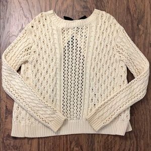 Topshop Knit Sweater with Open Back and Bow